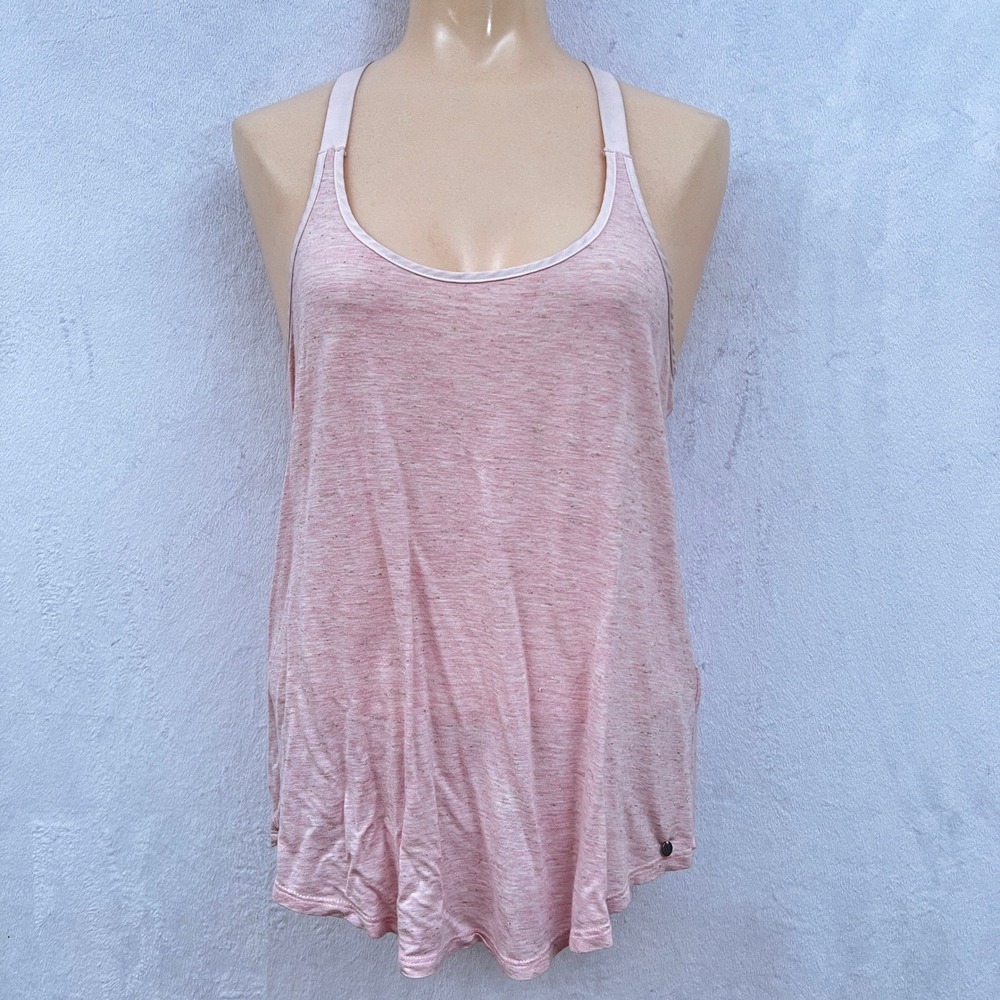 Abercrombie Fitch Tank Top Y2K Babydoll Coquette Pink Racerback Glitter Barbie M